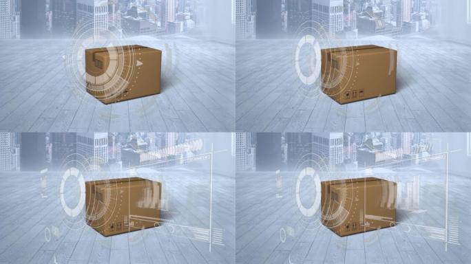 数字接口，可在木质表面的交付箱上对城市景观进行数据处理