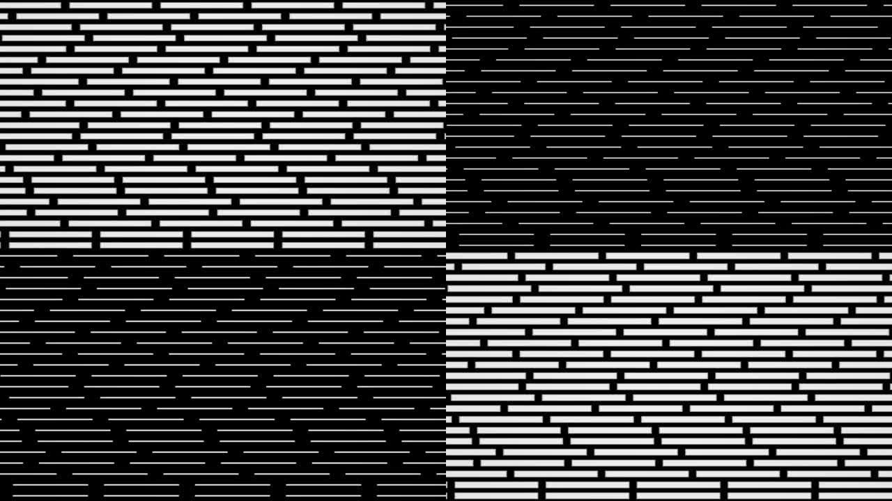 单色过渡效果，黑白遮罩循环背景，亮度哑光。动态几何移动模式、动画模板