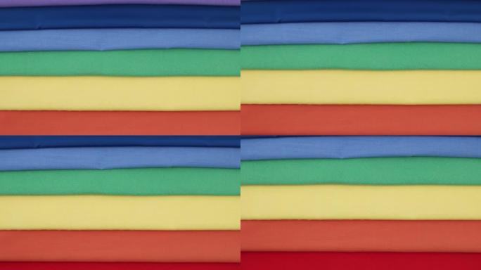 彩虹色的织物，背景。