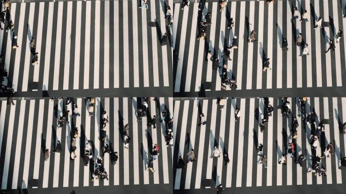 日本东京市拥挤的日本人的镜头