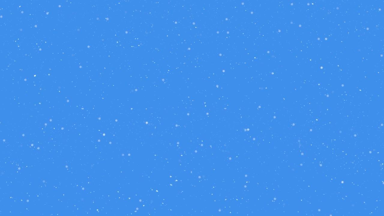 蓝天上飘雪的动画