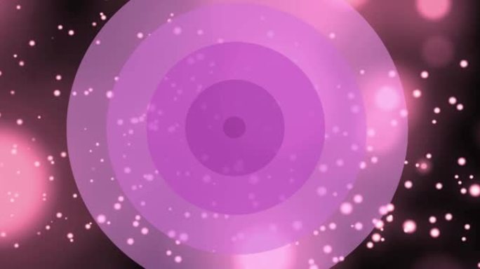 动画乳腺癌意识文字在粉红色的圆圈