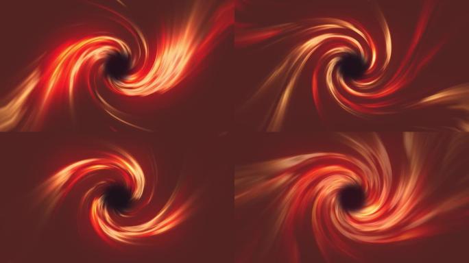 虫洞黑洞红色橙黄色3D漩涡旋转漩涡动画彩色隧道光未来技术抽象背景
虚拟现实，光速，时空串，无缝循环，