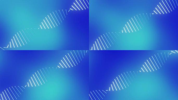 现代抽象DNA螺旋纺丝，线条，未来派概念。科学、医疗保健、基因研究。
