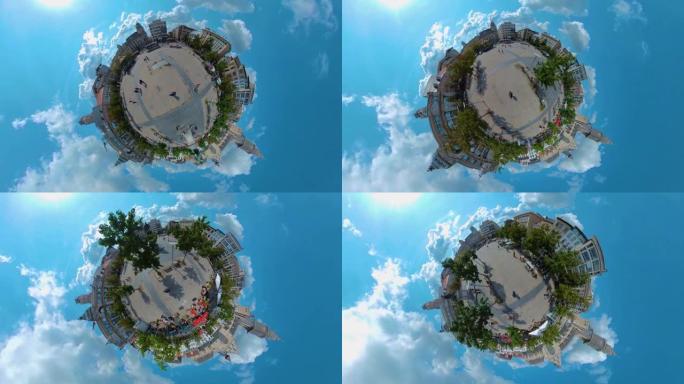 安特卫普城市广场的小星球格式