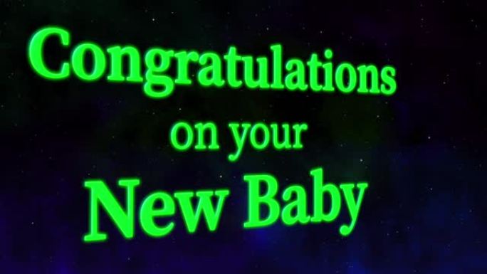 恭喜您的新婴儿消息文字动画动态图形