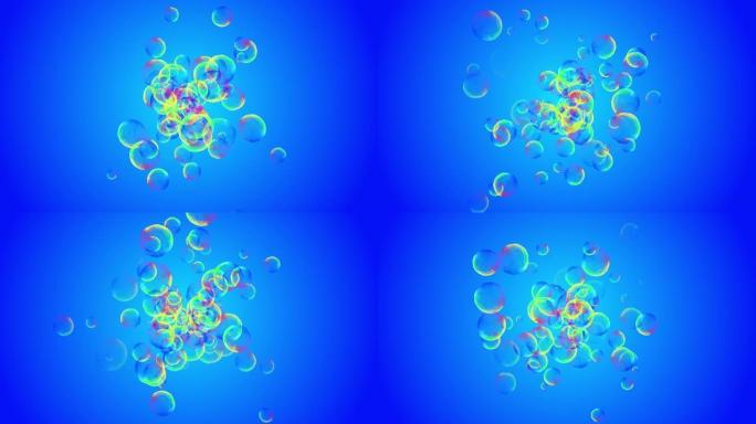 浮动气泡粒子循环动画