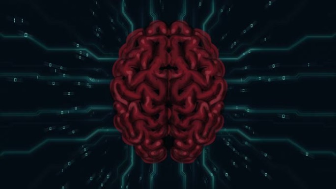 AI人工智能数字脑未来人脑接口概念。脑部扫描技术。神经外科诊断