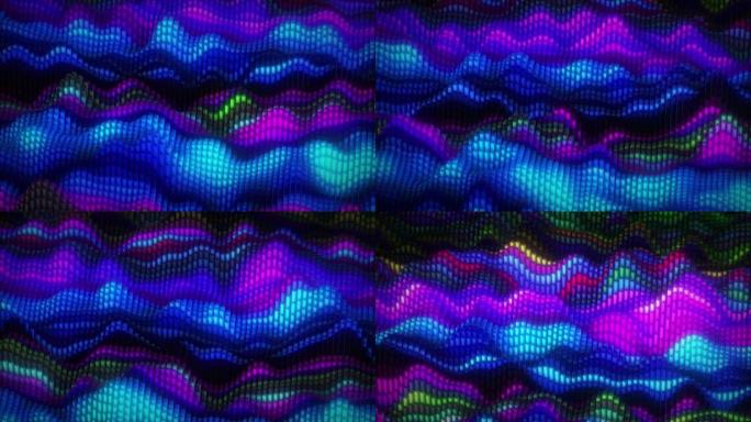 随机运动中的抽象彩色立方表面。计算机生成的背景。3d动画