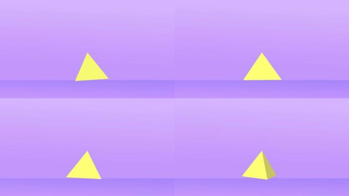 抽象三角形。从2D空间到3D的三角形。抽象的3d图形