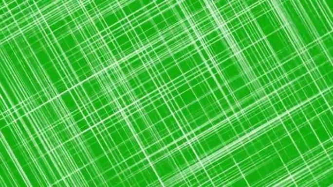 绿色屏幕背景的白色网格线运动图形