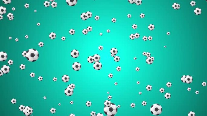 足球或足球粒子动画背景股票视频-适用于体育和足球主题内容-包括色度键控和叠加阿尔法通道的绿色屏幕