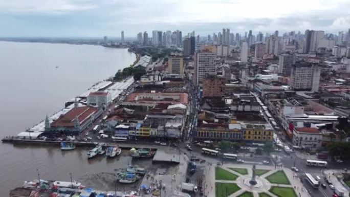 巴西北部贝伦多帕拉鸟瞰城。