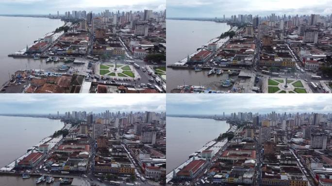 巴西北部贝伦多帕拉鸟瞰城。