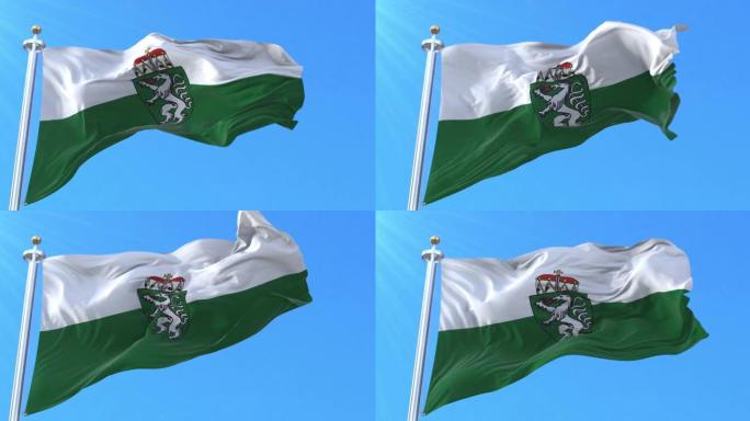 施蒂利亚州旗，奥地利。循环
