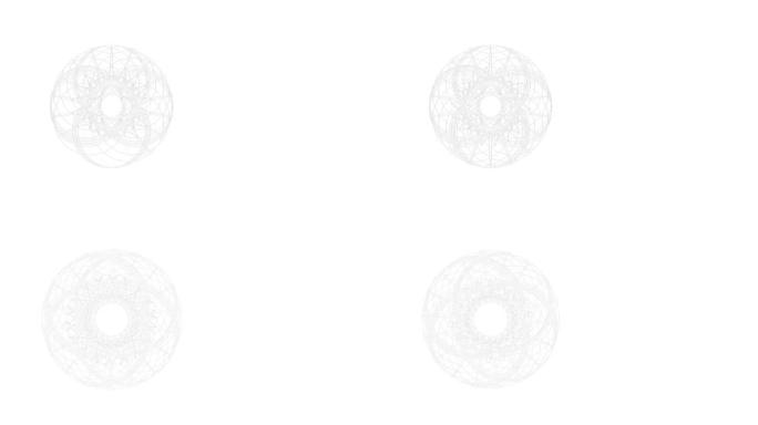 多个圆圈在白色背景上移动的动画