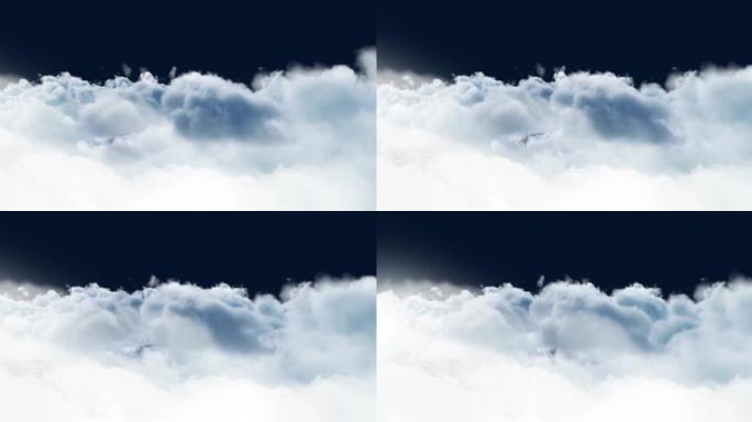 云在夜空上移动的动画
