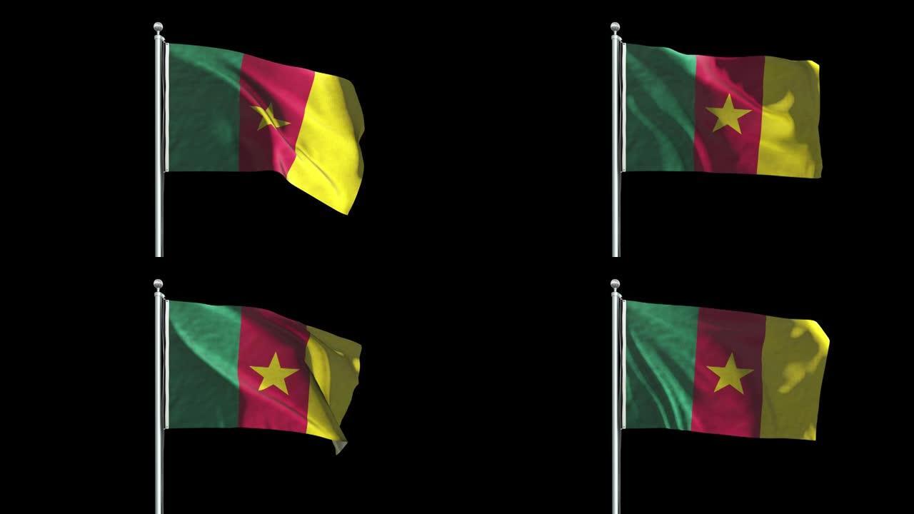 喀麦隆国旗动画背景4K