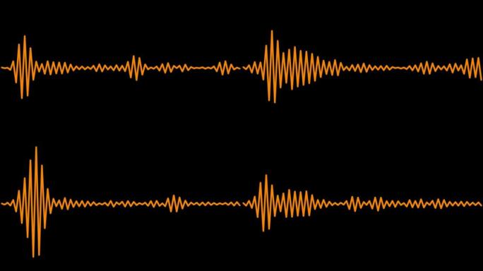 音频频谱线曲线音频可视化器运动图形