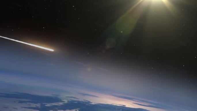 流星小行星进入地球大气层
