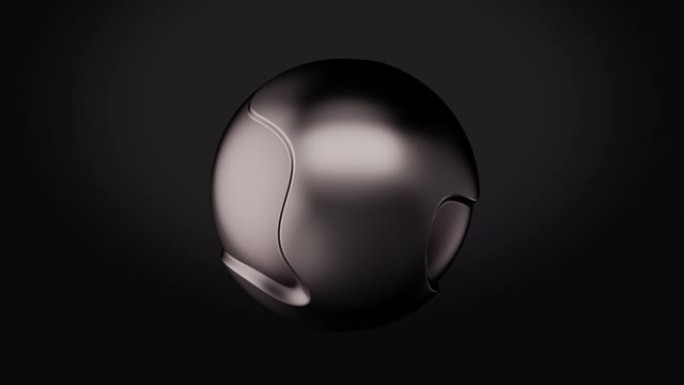 未来派3D液体球变换。