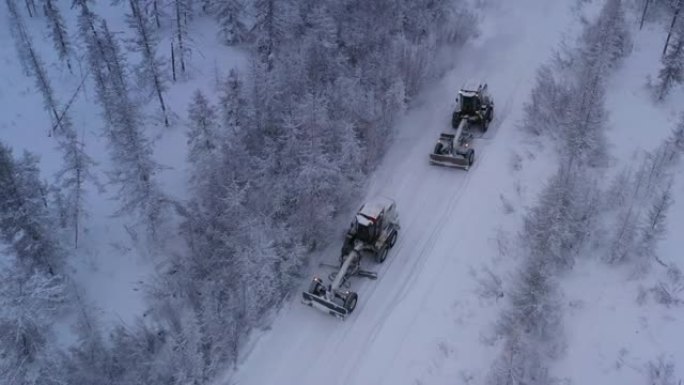 平地机清洁冬季道路