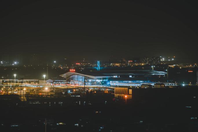 淮安东站夜景延时