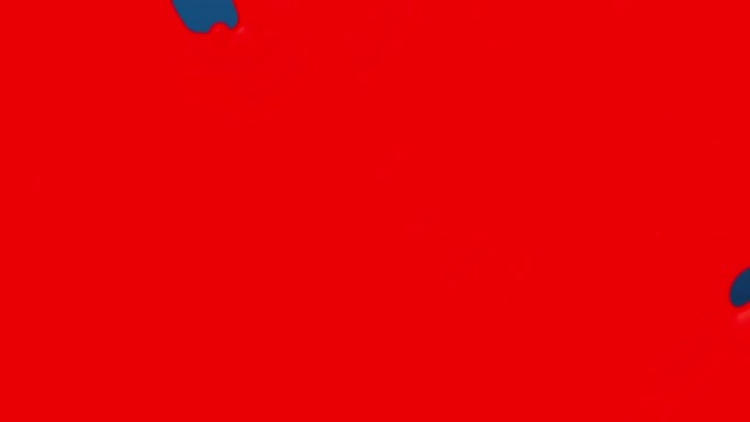 深蓝色背景上红色滴落白色轮廓线的动画