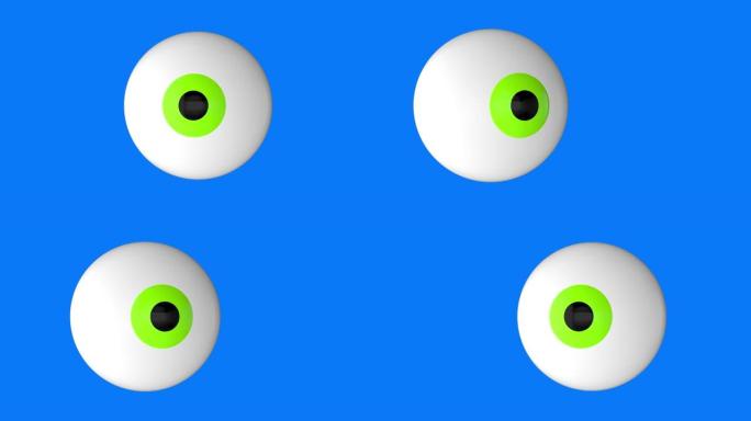 游荡的3D眼睛的动画