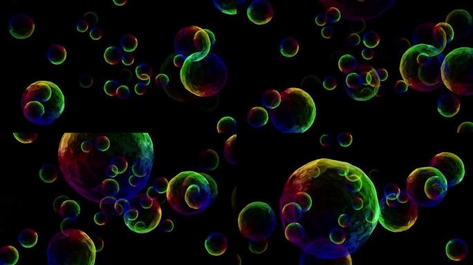 浮动气泡粒子循环动画