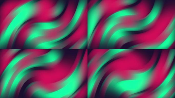 绿色和红色液体渐变背景在4k动画，用于运动图形视频元素