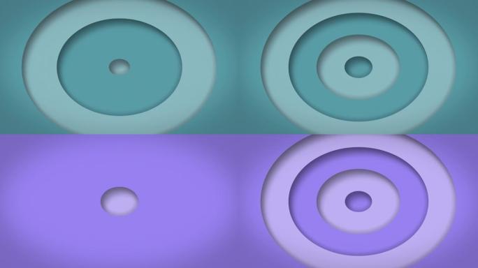椭圆形的4k背景: 包括紫色和青色。