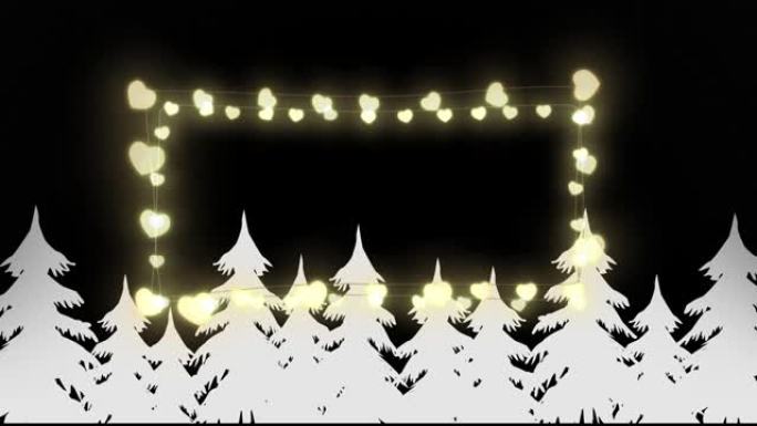枞树上复制空间的仙女光框架动画