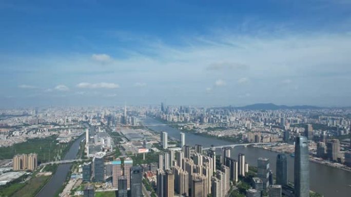 中国广州琶洲俯视广州航拍大景全景宣传片