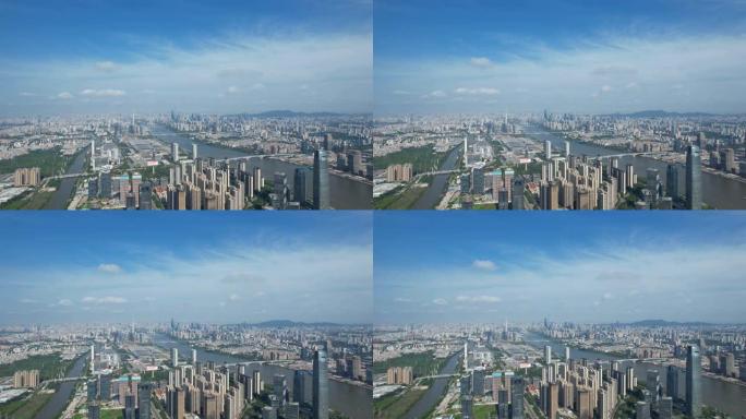 中国广州琶洲俯视广州航拍大景全景宣传片