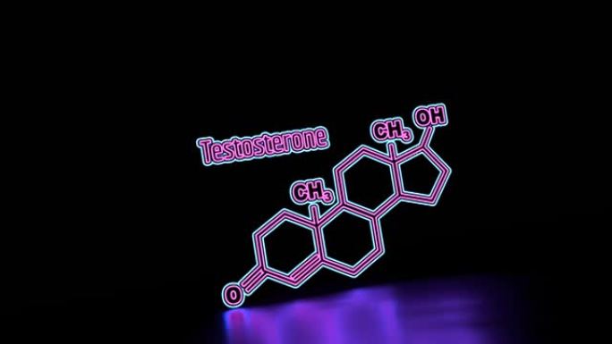 公式荷尔蒙睾丸激素。细线的风格