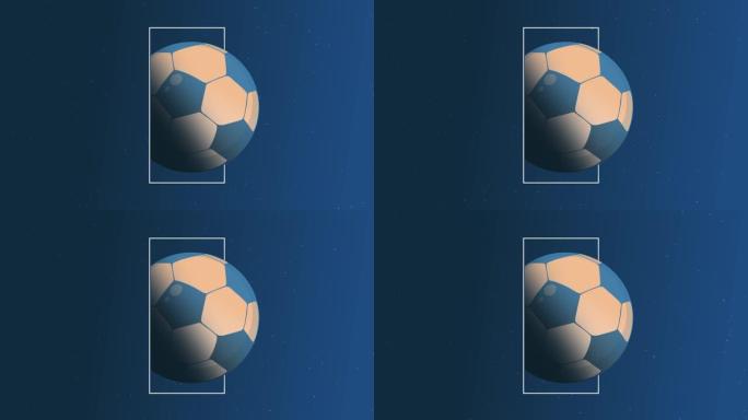体育揭幕战-足球或足球风格动画揭幕战背景股票视频