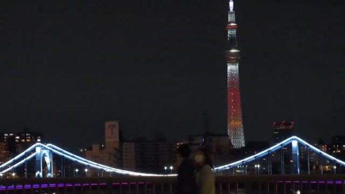 东京清洲桥夜景2021年11月