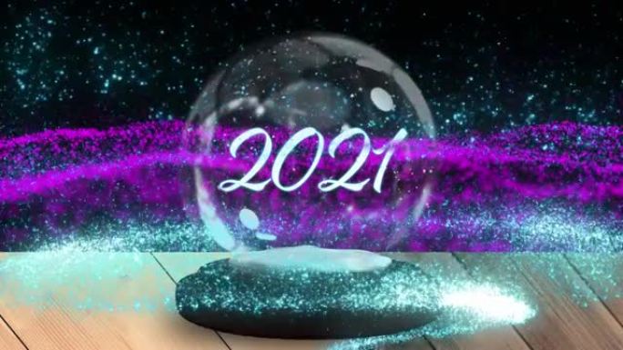 木板、流星和紫色网眼上的雪球动画2021年