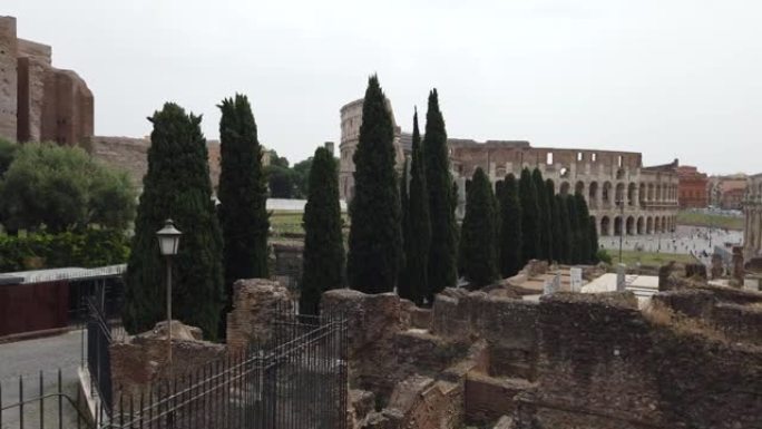 古罗马遗址概览的录像