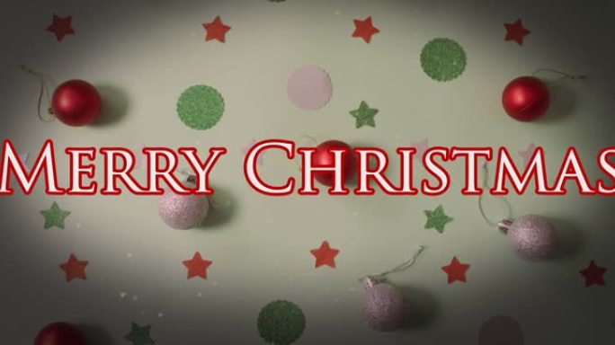 灰色背景上的圣诞快乐动画