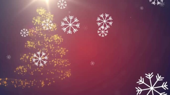 落雪的流星圣诞树动画