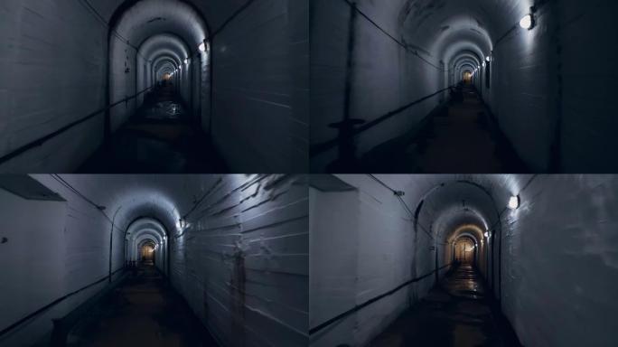 漫长而黑暗的隧道穿越阴暗幽暗