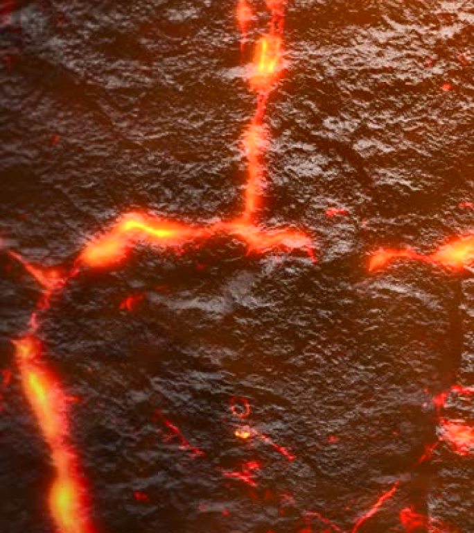 电影主题，红色热熔岩和黑暗背景下的运动相机