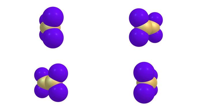 四氟乙烯分子旋转视频全高清