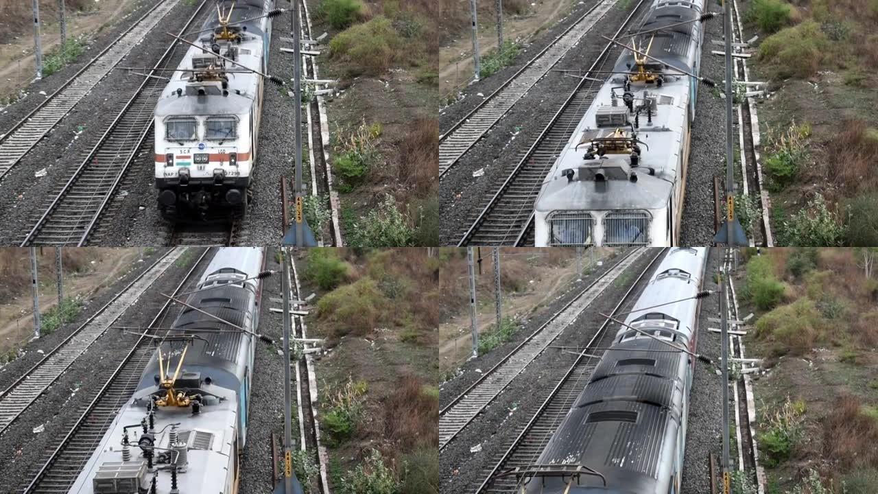 印度旅客列车穿越桥