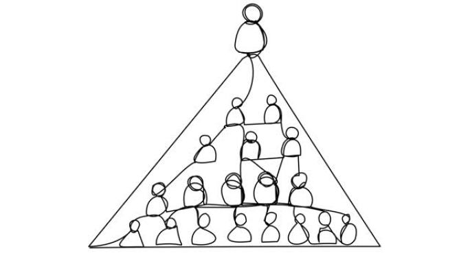 商人金字塔的涂鸦动画