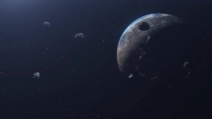 小行星流星靠近地球飞行