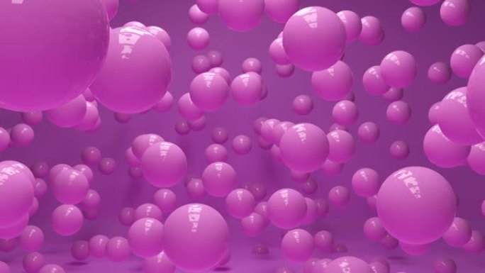 紫色抽象球体形状背景三维
