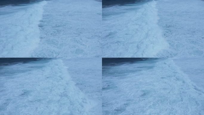 【4K航拍】波涛汹涌的翻滚白浪电影感镜头